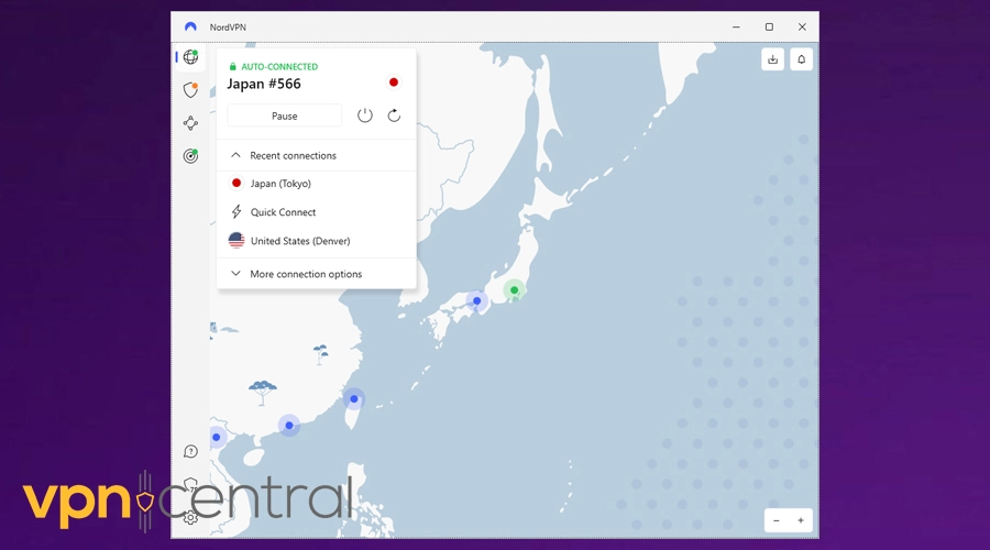 nordvpn tokyo japan