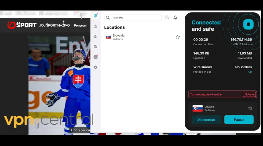 streaming joj sport slovak channel using surfshark