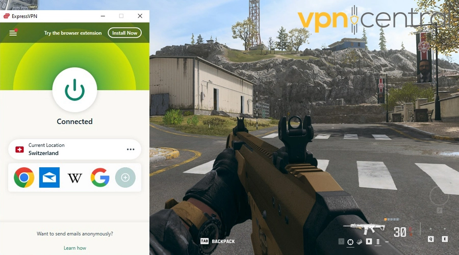 warzone expressvpn switzerland