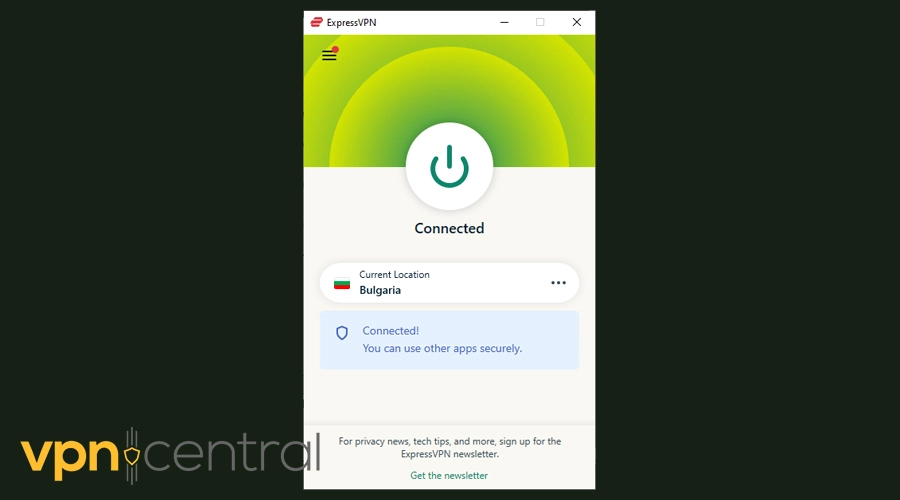 expressvpn bulgaria server