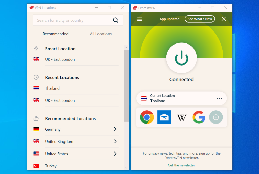 ExpressVPN Thailand server