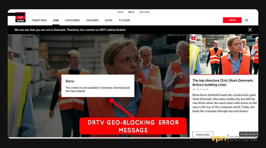 drtv geo-blocking error
