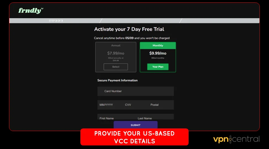 provide your us virtual credit card details