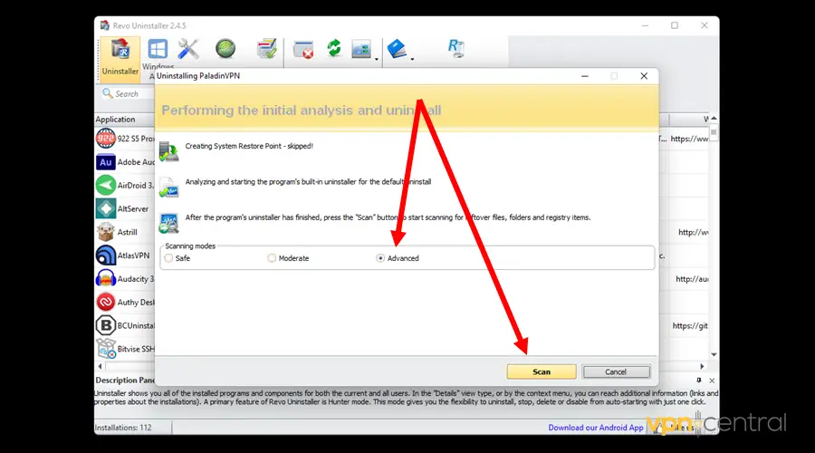 find any remnants of the app