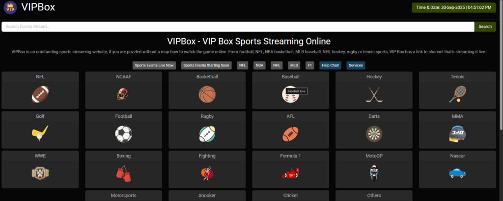vip box homepage