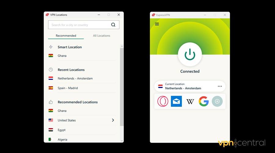 connect expressvpn to the netherlands