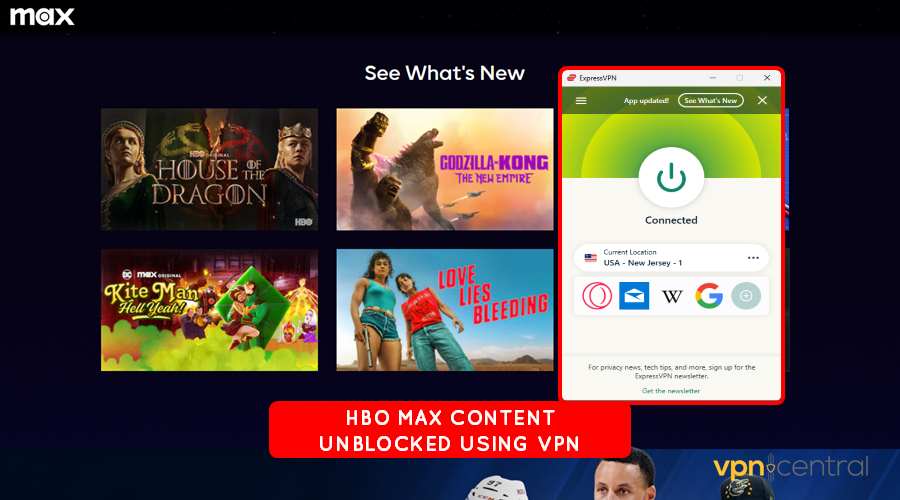 hbo max unblocked in germany using expressvpn