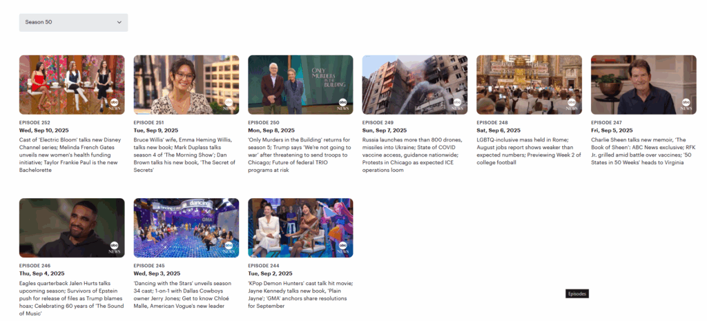 good morning america on hulu