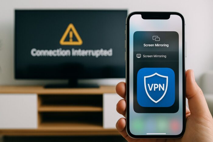 iphone mirroring not working with vpn