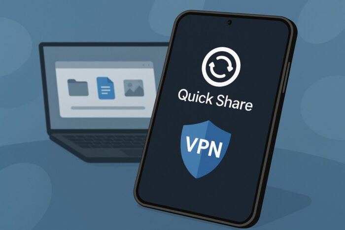 quick share not working with vpn