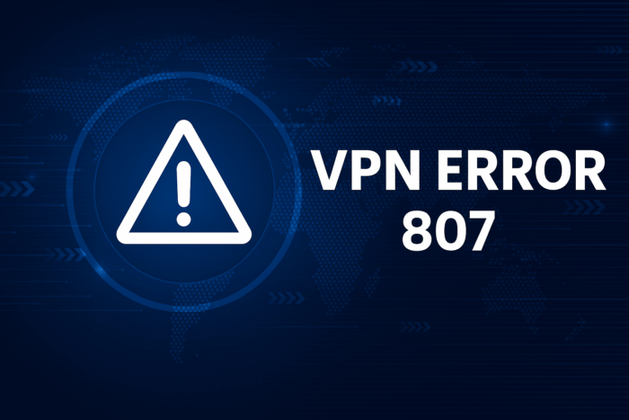 vpn error 807