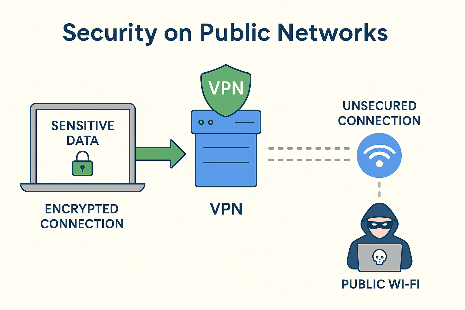 vpn security on public network