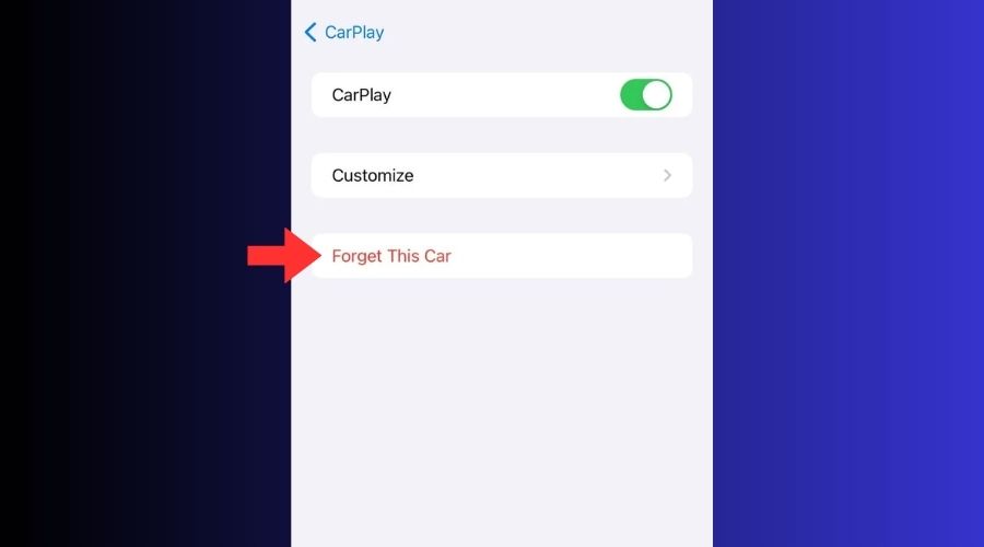 apple carplay forget this car to fix vpn not working