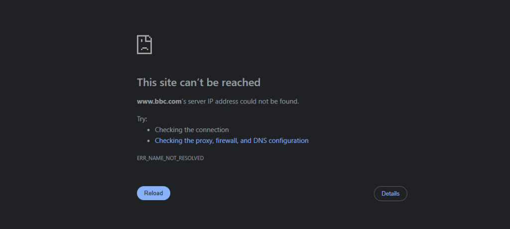 bbc sounds network error when using vpn