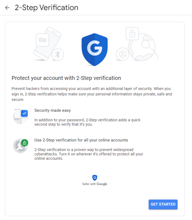 google 2step verification