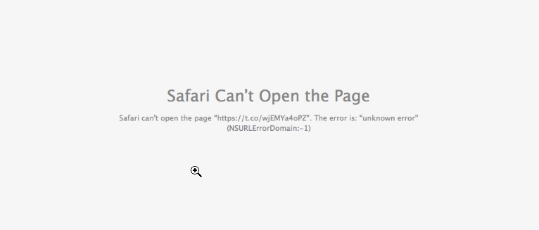 safari can't open the page error message