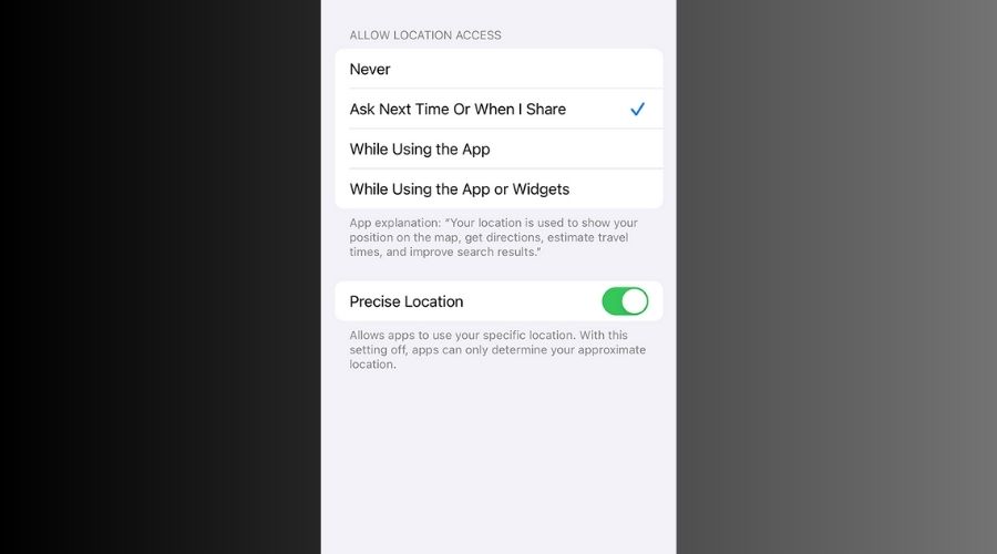 iphone precise location