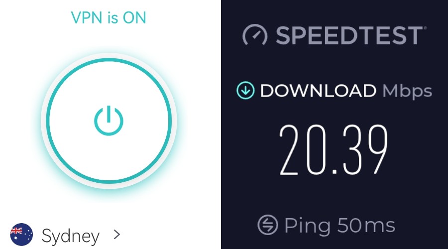 X-VPN Australia speed